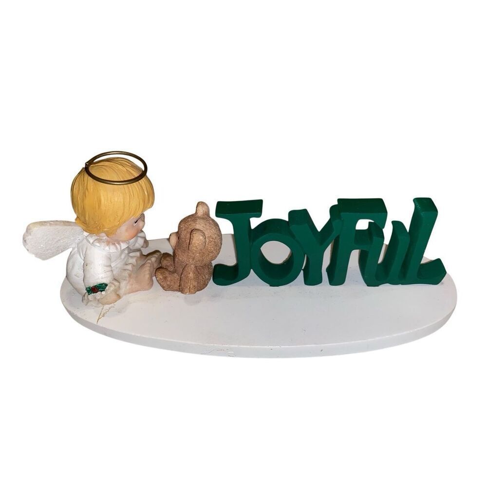 Vintage Morehead Holly Babes Joyful Angel Teddy Bear Home Decor Christmas Winter